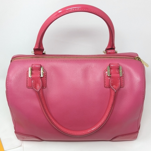 🎉Sale!🦄Rare!Tory Burch Pink Bag Bougainville Pink Robinson Middy Satchel Strap - Picture 13 of 16